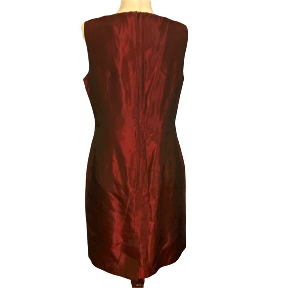 Eagle’s Eye Mainline Collection iridescent burgundy sleeveless dress NWT Size 10 - Picture 3 of 10